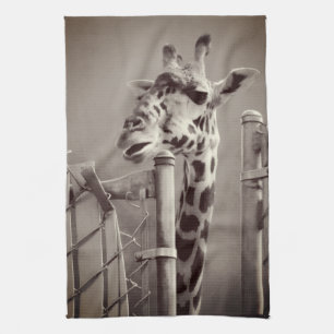 Linge De Cuisine Photo Giraffe - Style Vintage