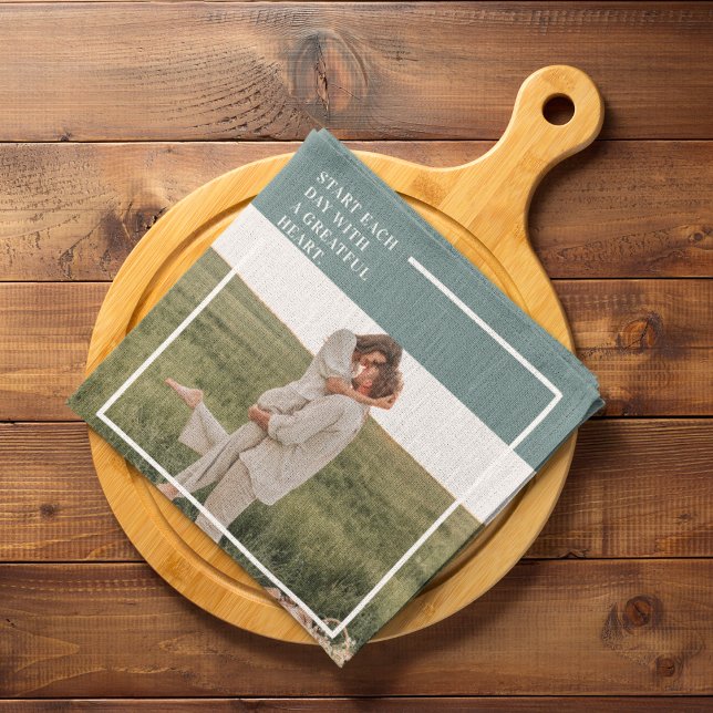 Linge De Cuisine Photo moderne Green Famille Jolie Cadeau (Créateur téléchargé)