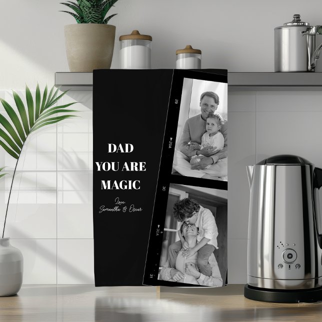 Linge De Cuisine Photo personnalisée 'Papa, tu es magique' Deux Pèr (Créateur téléchargé)