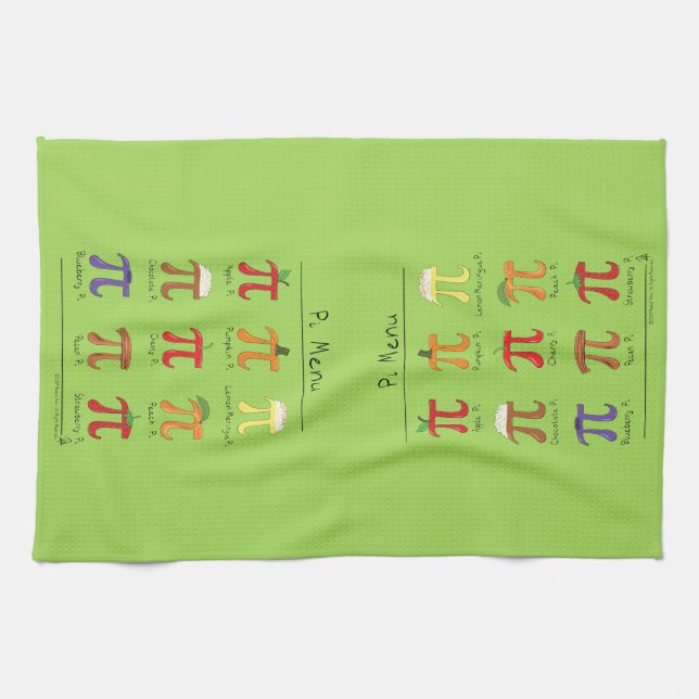 Linge De Cuisine Pi Symbole Menu Cute Math Enseignant (Horizontal)