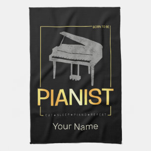 Linge De Cuisine Piano Né Pour Être Pianiste Musicien Design Vintag
