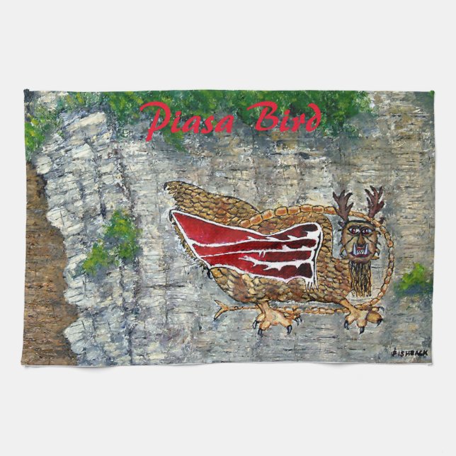 Linge De Cuisine Piasa Bird Illinois Légende amérindienne (Horizontal)