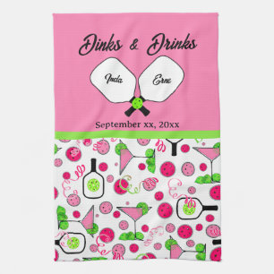 Linge De Cuisine Pickleball Dinks & Drinks Enterrement de Vie de Je