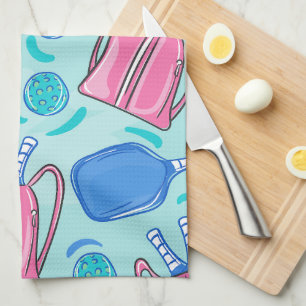 Linge De Cuisine Pickleball Paddles et Balls Blue Preppy