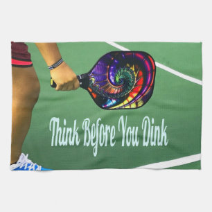 Linge De Cuisine Pickleball Pensez avant de boire