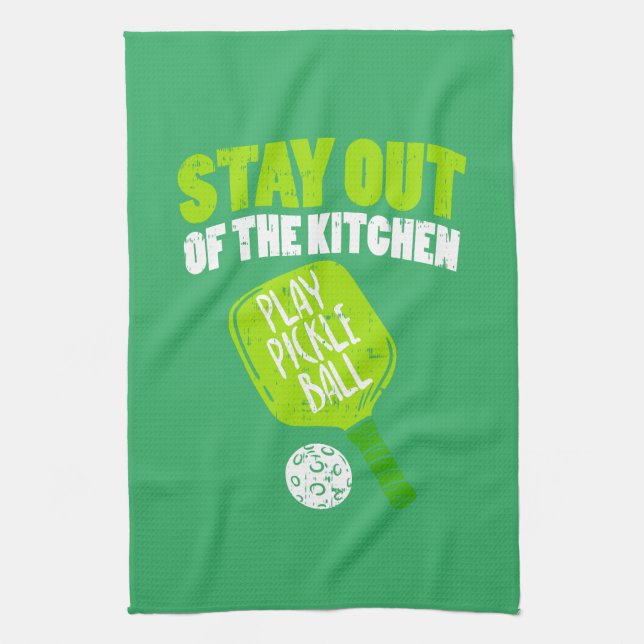 Linge De Cuisine Pickleball - Restez Hors De La Cuisine (Vertical)
