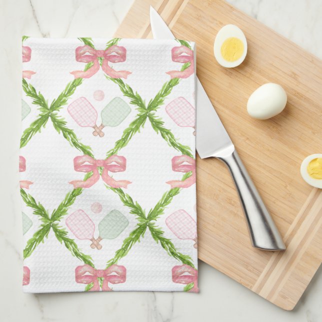 Linge De Cuisine Pickleball rose Preppy (Quart Plié)