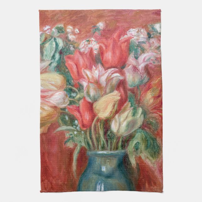 Linge De Cuisine Pierre-Auguste Renoir - Tulip Bouquet (Vertical)