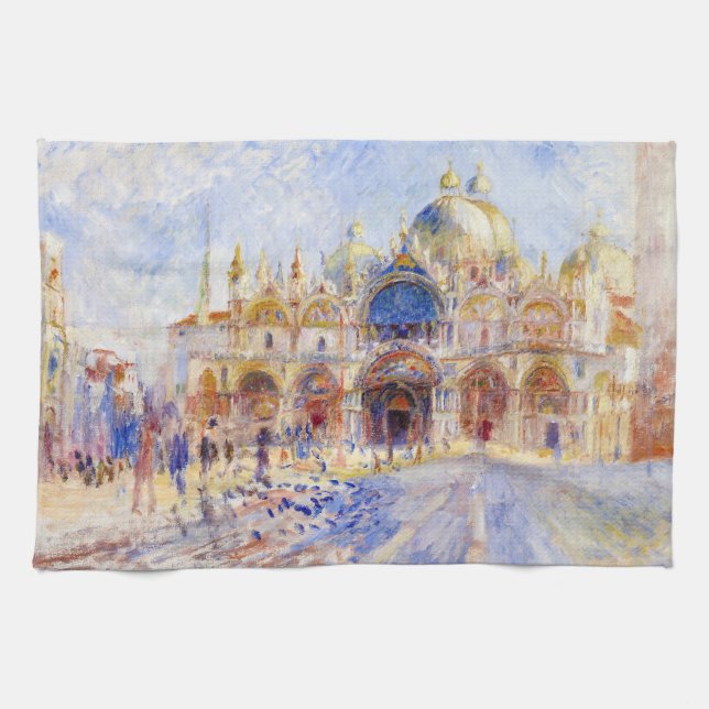 Linge De Cuisine Pierre-Auguste Renoir - Venise, Piazza San Marco (Horizontal)