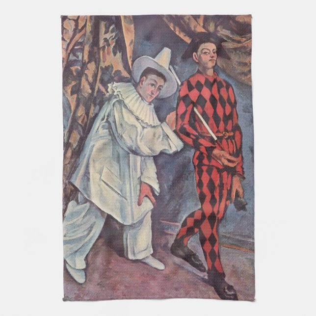 Linge De Cuisine Pierrot et Harlequin (Vertical)