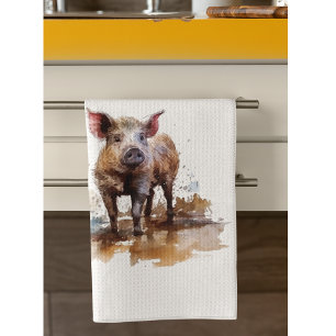 Linge De Cuisine Piglet en jeu, personnalisation