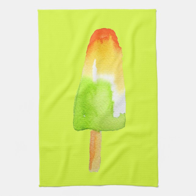 Linge De Cuisine Pine Lime popsicle pop art nourriture mignonne (Vertical)