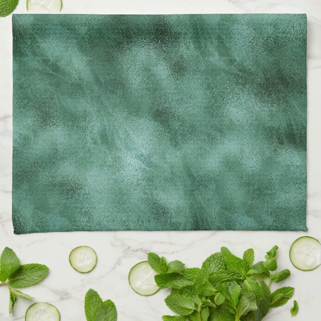 Linge De Cuisine Pine vert Turquoise (Plié)