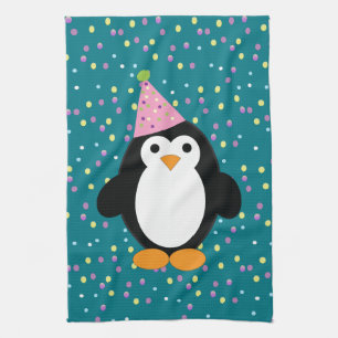 Linge De Cuisine Pingouin du Parti mou avec motif confetti