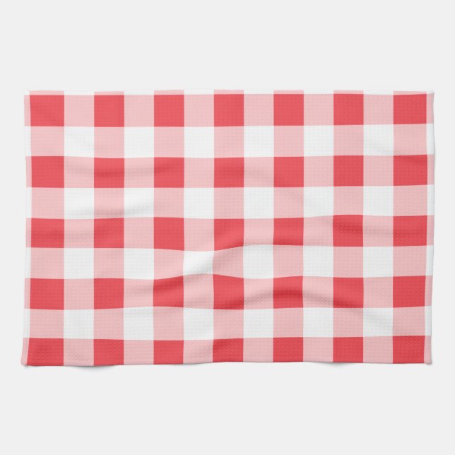 Linge De Cuisine Pink Gingham Kitchen Towel  (Horizontal)