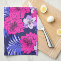Pink & Purple Tropical - Un design hibiscus lumine