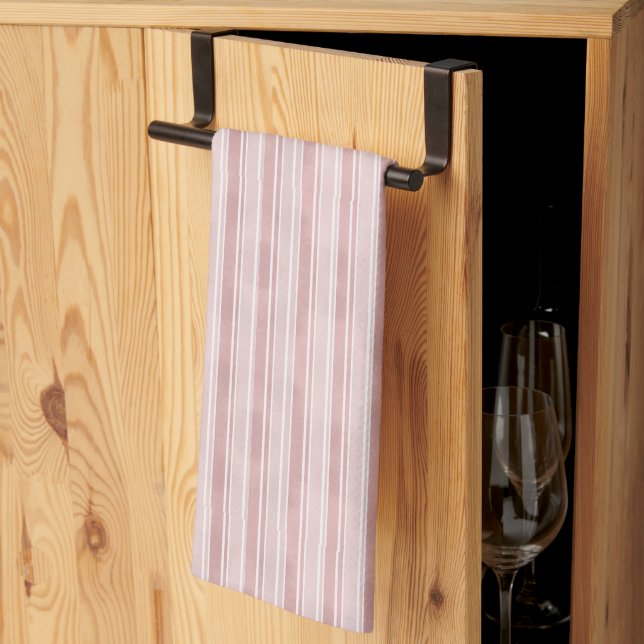 Linge De Cuisine Pink Stripes (Pliage en tiers)