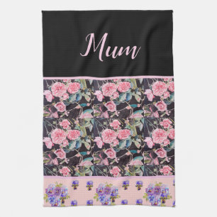 Linge De Cuisine Pink Vintage Rose Roses Aquarelle Mère Mères