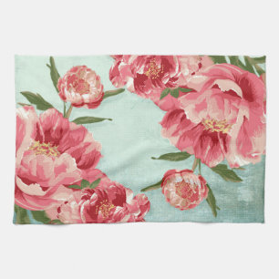 Linge De Cuisine Pivoines assez rétros de chintz de fleur