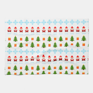 Linge De Cuisine Pixel Art Christmas