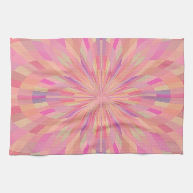 Linge De Cuisine Pixels roses 2 (Horizontal)