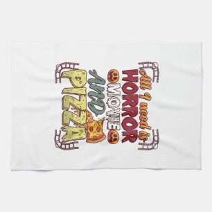 Linge De Cuisine Pizza Film d'Horreur Halloween Citrouille Crâne Tr