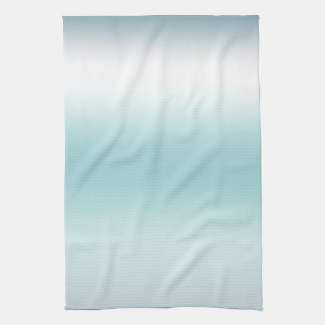 Linge De Cuisine Plage Aqua Blue Ombre (Vertical)