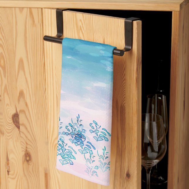 Linge De Cuisine Plage de la mer bleue (Pliage en tiers)