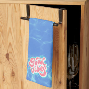Linge De Cuisine Plage/piscine Good Vibes