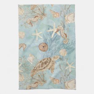 Linge De Cuisine Plage Tortue de mer Océan Chevalier de mer Éstarfi