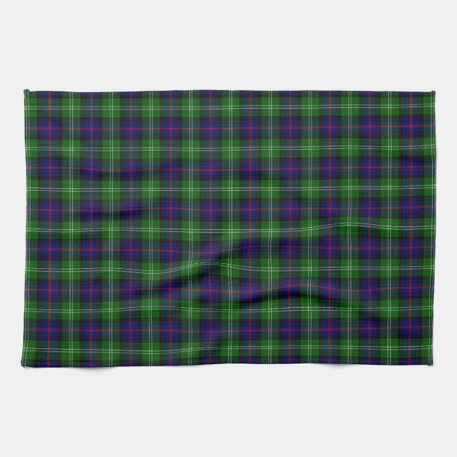 Linge De Cuisine plaid bleu vert de tartan du sud (Horizontal)