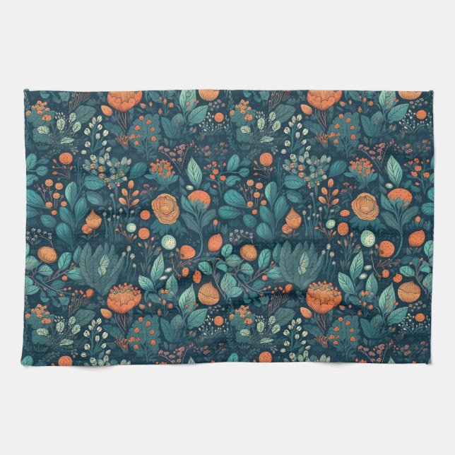 Linge De Cuisine Plantes et fleurs scandinaves (Horizontal)