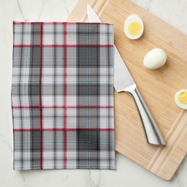 Linge De Cuisine Plaque de tartane texturée grise (Quart Plié)
