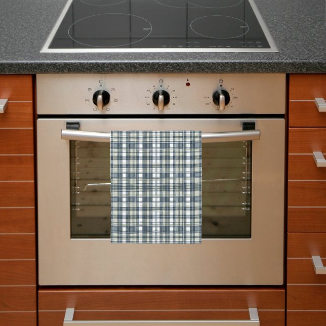 Linge De Cuisine Plat blanc blanc vert bleu Denim Sage (Créateur téléchargé)