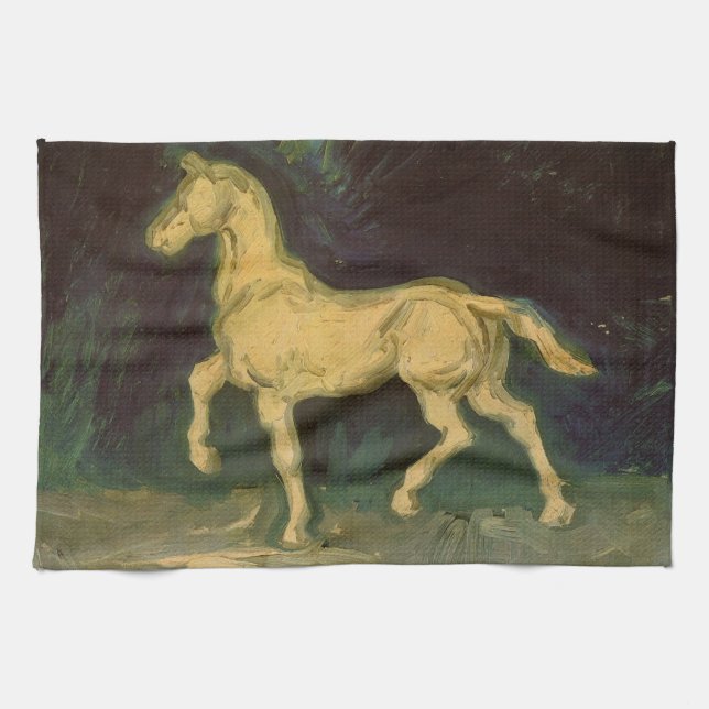 Linge De Cuisine Plâtre Statuette d'un cheval par Vincent van Gogh (Horizontal)