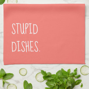 Linge De Cuisine Plats Stupides Drôle Sarcastique Nettoyage Humour 