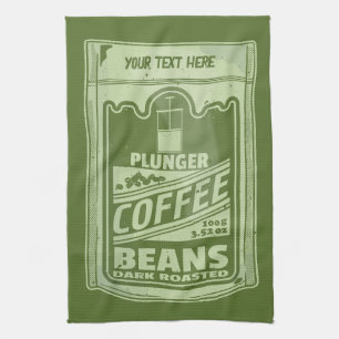 Linge De Cuisine Plongeur café pop art emballage alimentaire illust
