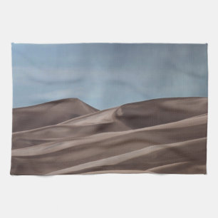 Linge De Cuisine Pluie sur les grandes dunes de sable