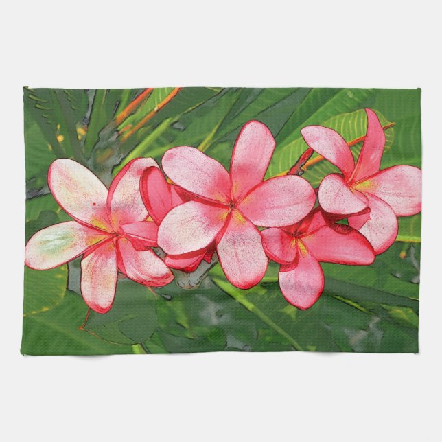 Linge De Cuisine Plumeria (Horizontal)