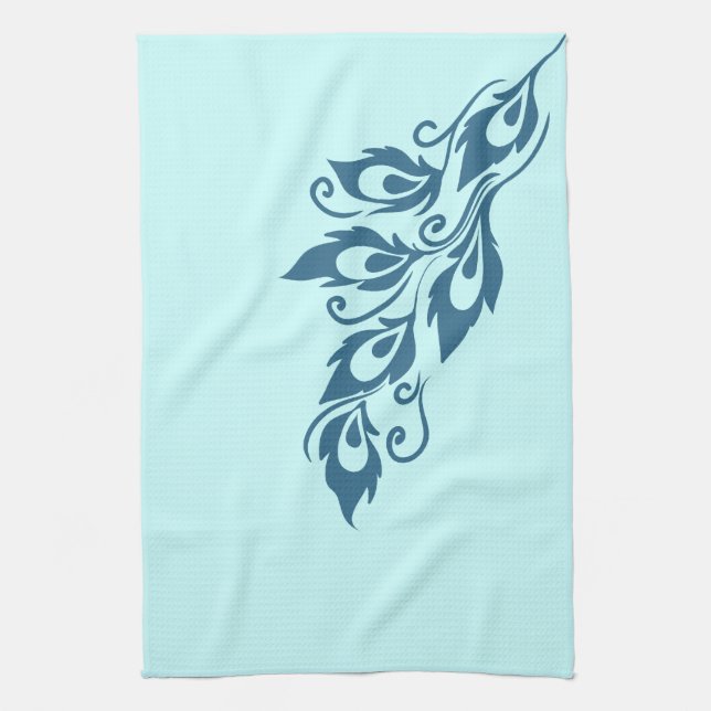 Linge De Cuisine Plumes de paon (Vertical)