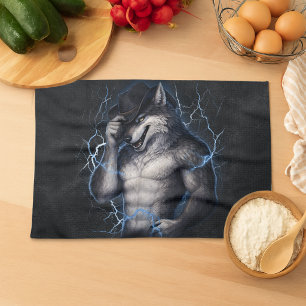 Linge De Cuisine Plus de Monsieur Gentil Mec Drôle de Mème de Loup 