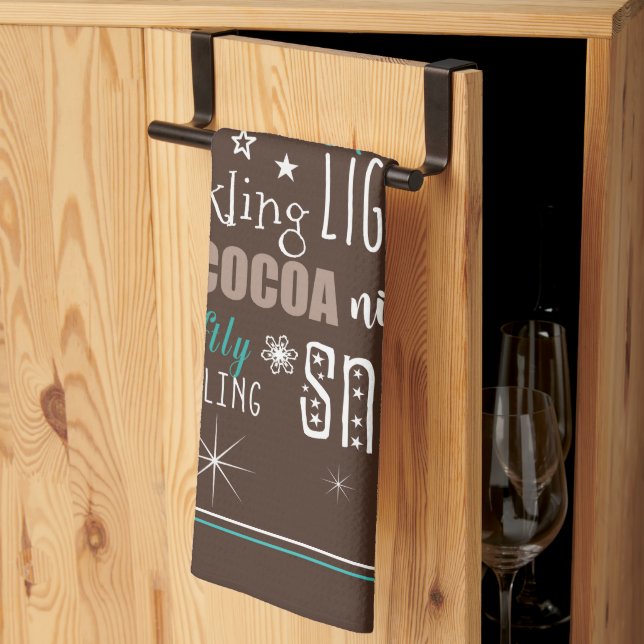Linge De Cuisine Poème de Noël de la saison ID593 (Pliage en tiers)