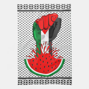 Linge De Cuisine Poing de résistance palestinienne sur le symbole d