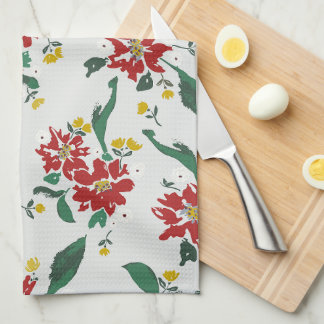 Linge De Cuisine Poinsettias for all seasons kitchen towel