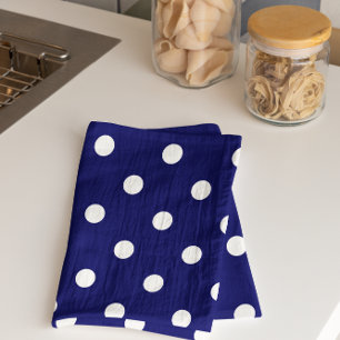 Linge De Cuisine Point Polka bleu