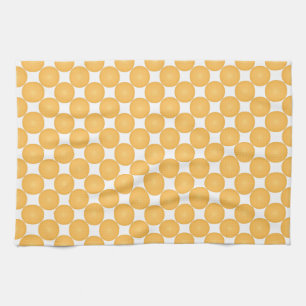 Linge De Cuisine Pointe Polka Jaune Design Moderne