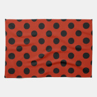 Points noirs sur fond rouge