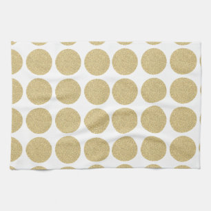 Linge De Cuisine Pois audacieux d'or de parties scintillantes