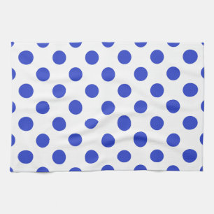Linge De Cuisine Pois bleu royal