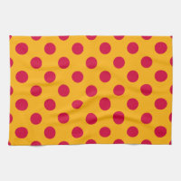 Pois rouges sur jaune
